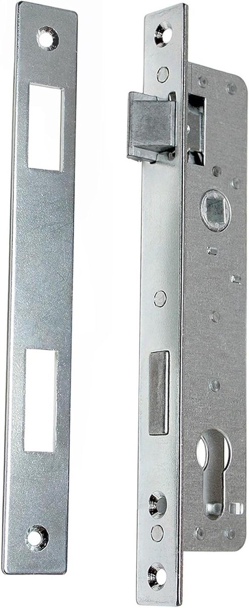 Buisdeurslot - Deurslot Profiel - Deuren Beveiligen - Draaibare Sluitkop - 90/20 mm - Zilver