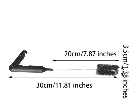 Afvoerborstel, buisreiniger met draadsnijder, afvoerreiniger voor douche en afvoer, voor badkamer, keuken, gootsteen, toilet, badkuip, vaatwasser, tegels — afbeelding 4