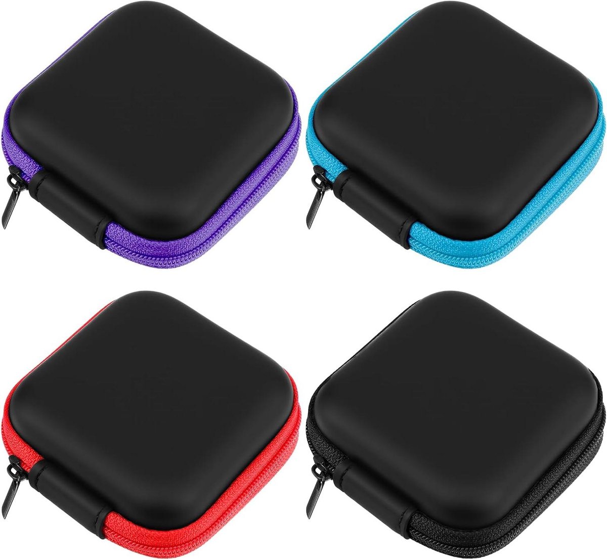 Mini Hoesjes - Opbergdoosjes Oordopjes - Accessoires Organiseren - Schokbestendig Materiaal - 7.7 x 7.7 x 3.3 cm