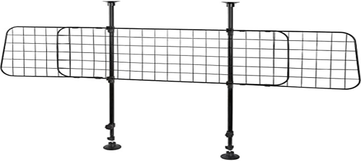 Hondenbox - Hondenkooi Auto - Veilig Vervoer - Met Metalen Net - 93.5 x 32 x 4 cm - Zwart