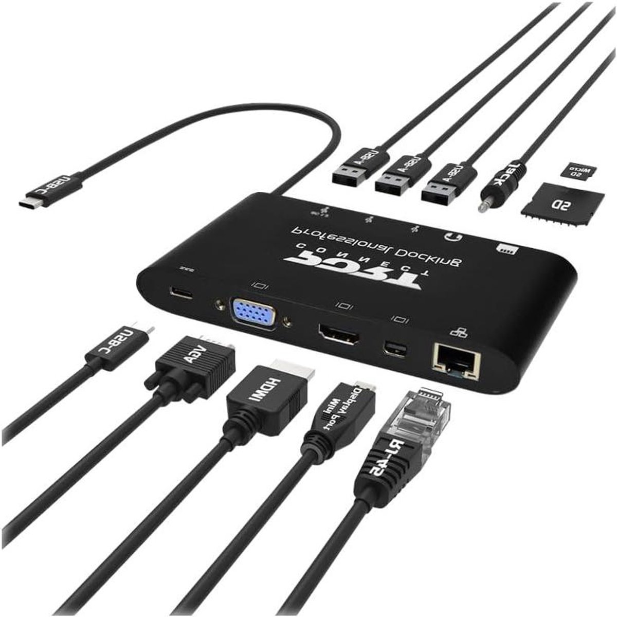 USB Hub - Docking Station - Productiviteit Verhogen - 9 Poorten - 60W - Zwart