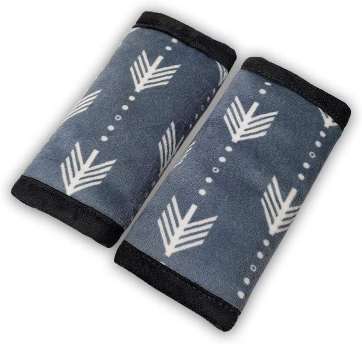 Autostoelriemhoezen - Gordelkussens Kinderen - Comfortabel Reizen - Zacht & Antislip - 12.45 x 6.35 cm - Grijs