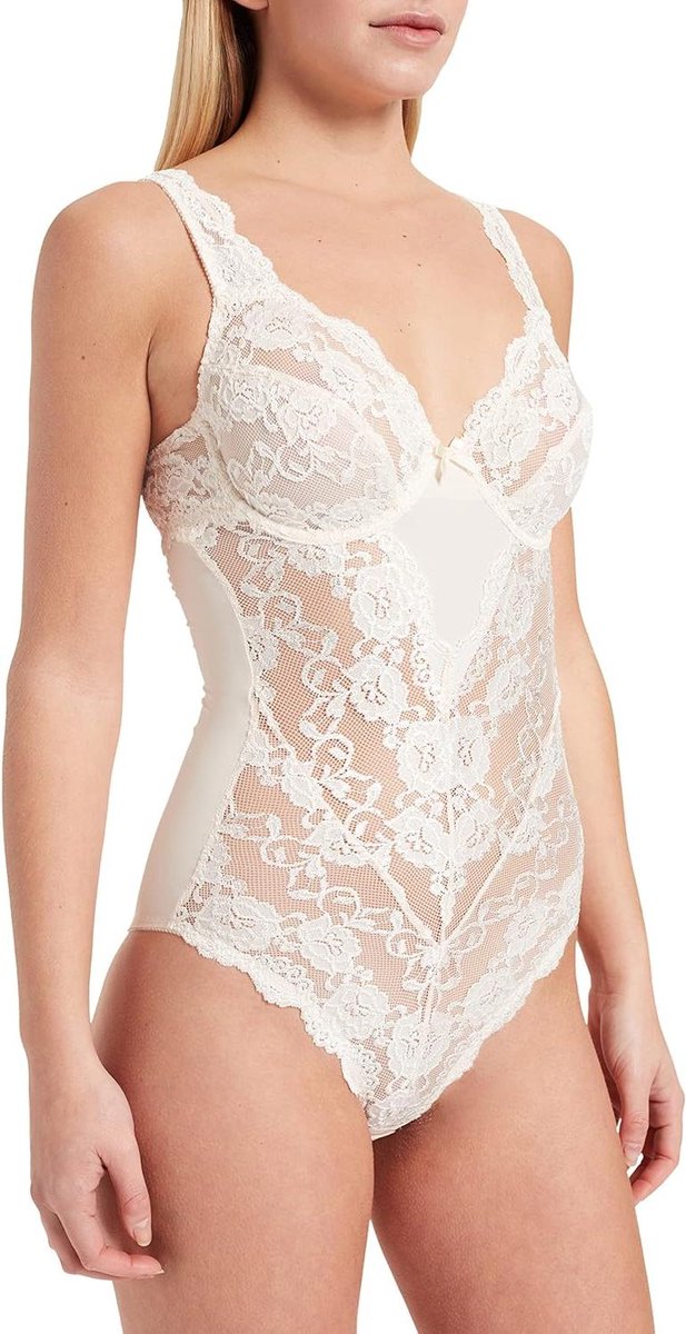 Dames Body - Bodystocking Dames - Onderkleding - Feminine Kant - 33 x 24 x 46 cm - Zwart