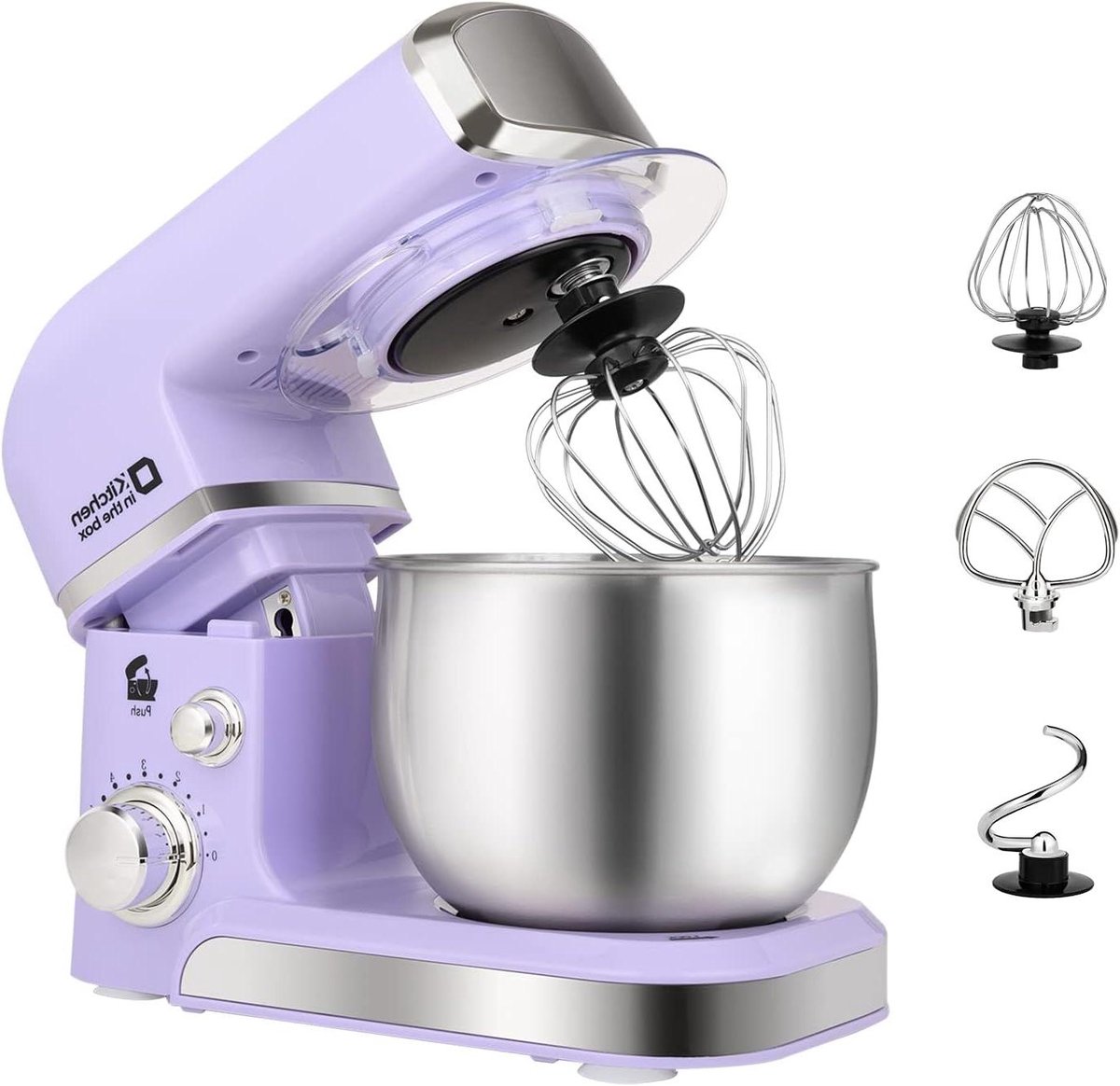 Elektrische Keukenmixer Handmixer Staande Mixer Bakken Thuis Compact Ontwerp 3 Liter Kom Paars