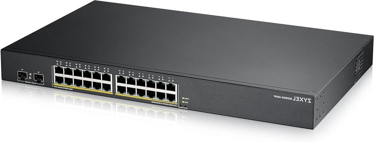 Smart Managed 24-Poorts Gigabit PoE+ Switch met SFP voor MKB