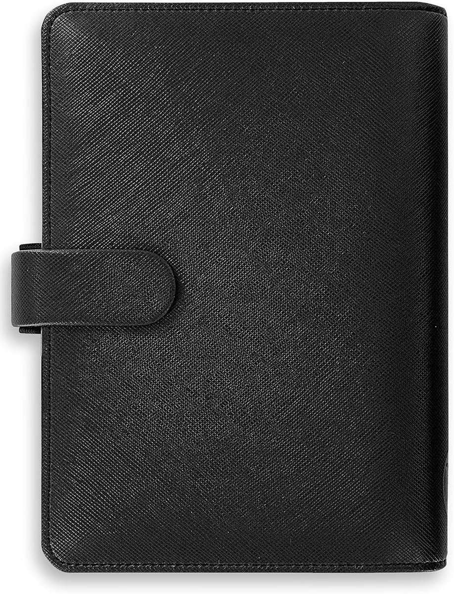 Persoonlijke Organizer - Agenda Planner - Dagelijkse Planning - Verborgen Drukknoopsluiting - 95 x 171 mm - Zwart