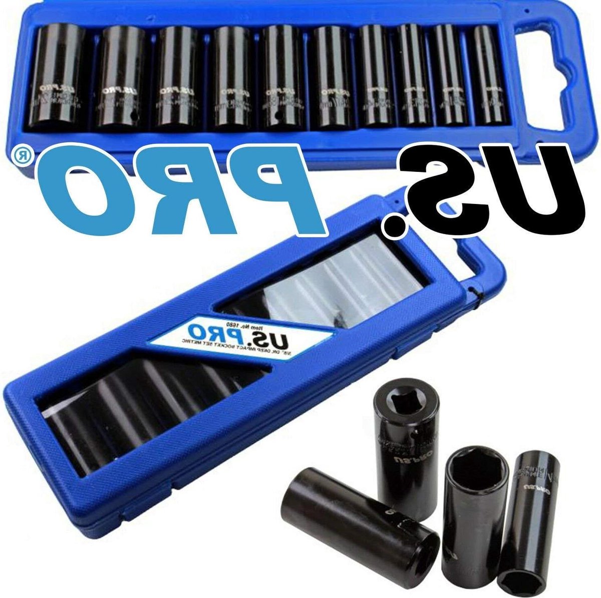 Doppenset Metrisch - Slagdoppen Set - Auto Reparatie - Diepe Slagdoppen - 10-24mm - Blauw