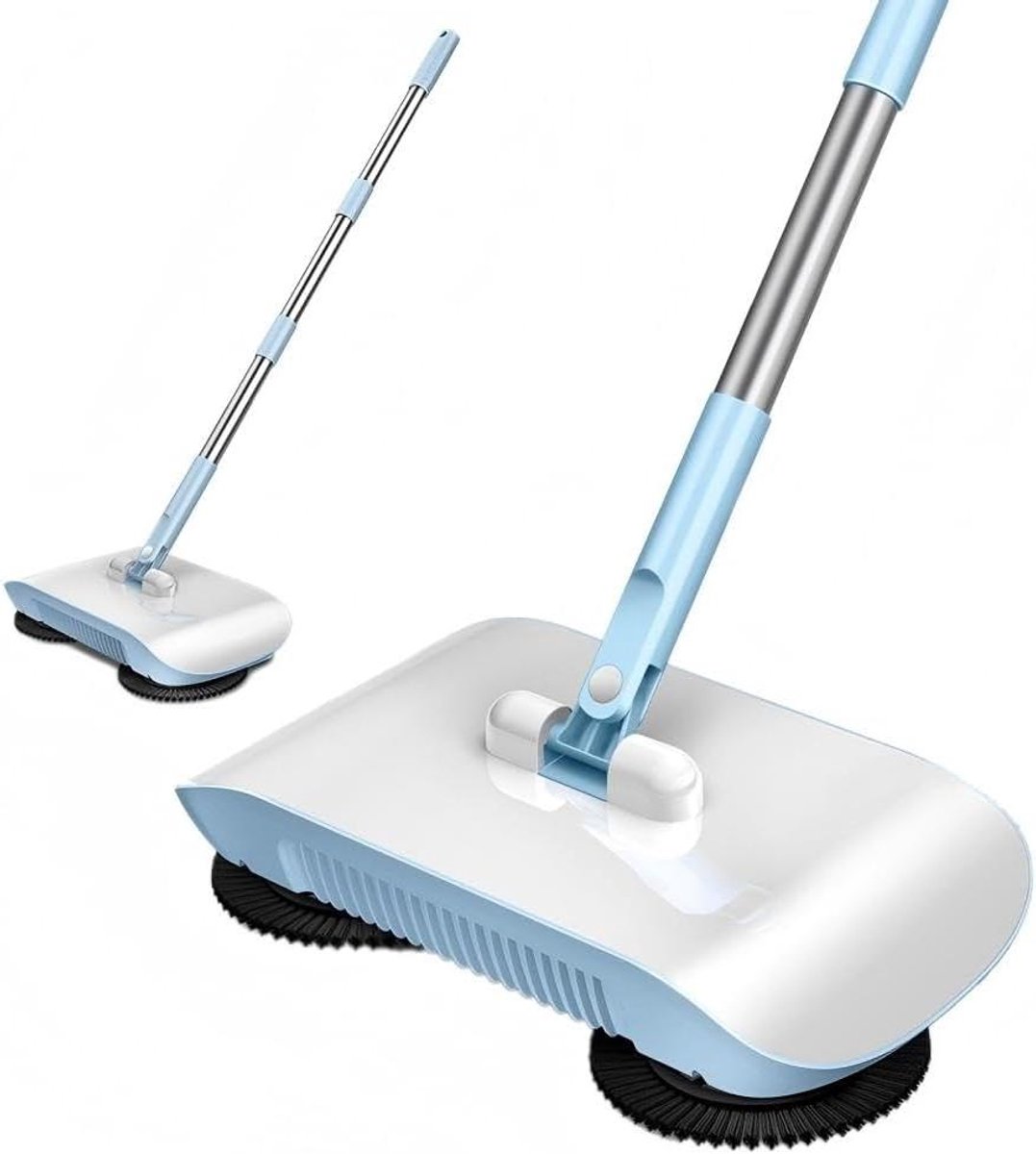 Stofzuiger Bezem - Handveger Mop - Snel Opruimen - 2-in-1 Functionaliteit - 39 x 19 x 9 cm - Grijs