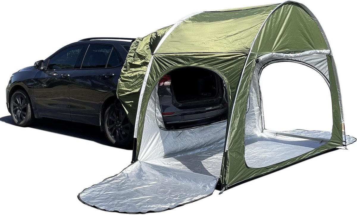 Kampeertent SUV - Auto Tent - Kamperen met auto - Waterdicht en UV-werend - 300x152x200 cm - Groen