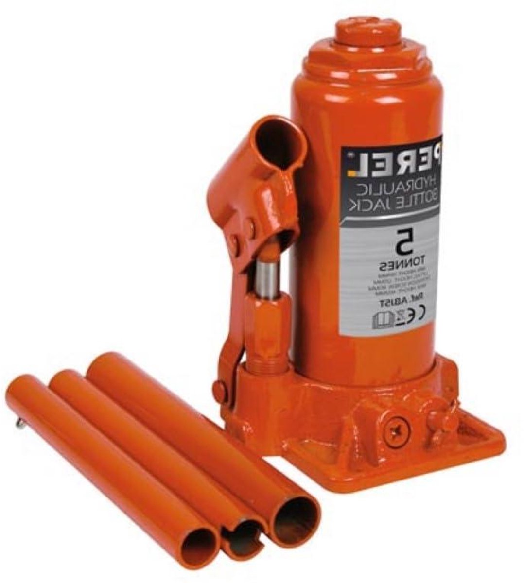 Hydraulische Krik - Fleskrik - Voertuig Onderhoud - 5 Ton Draagkracht - 197-402 mm - Zwart