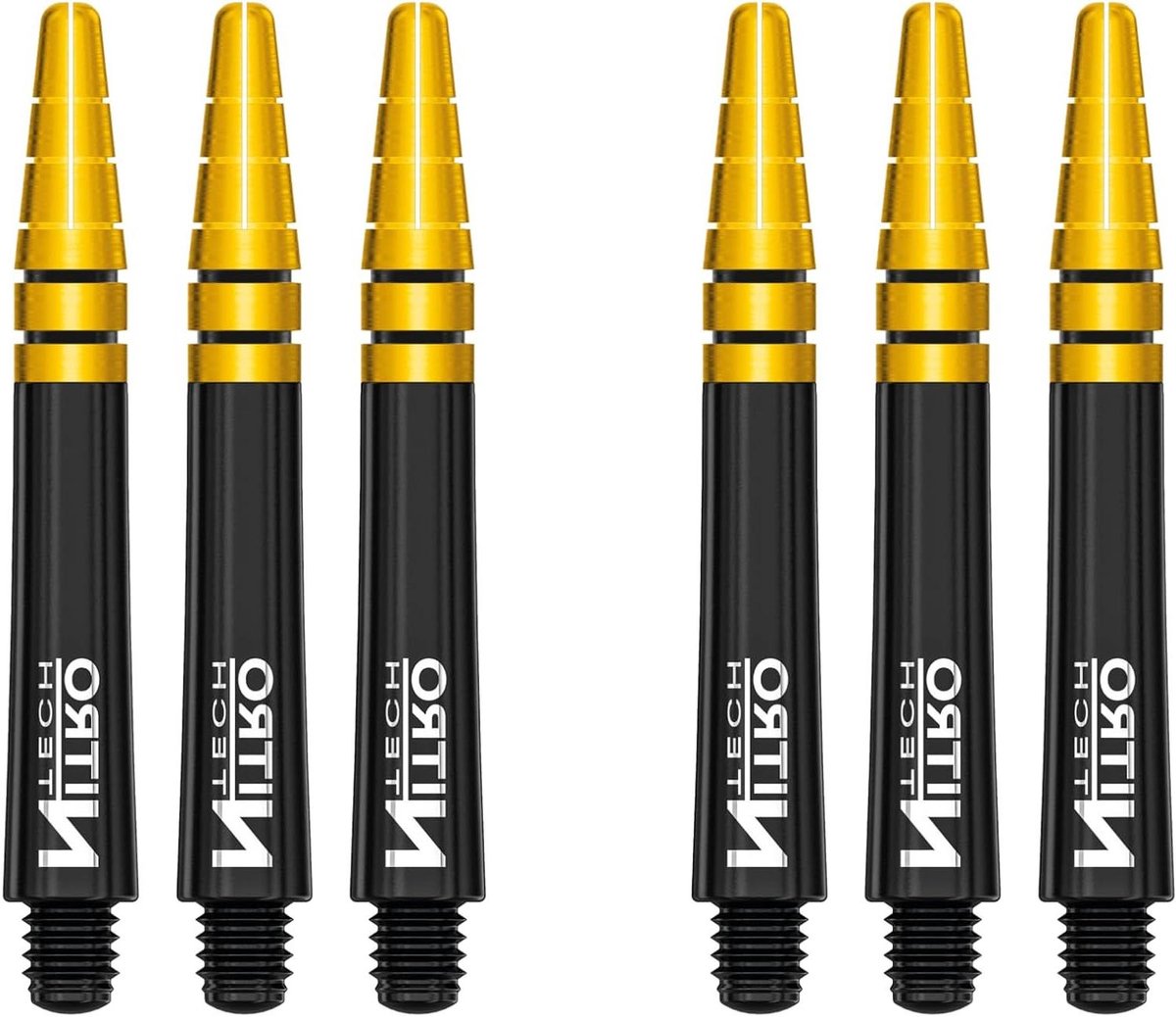 Dart Shafts - Pijltjes Accessoires - Darten Verbeteren - Nitrotech Polymer Constructie - 35 mm - Zwart Goud