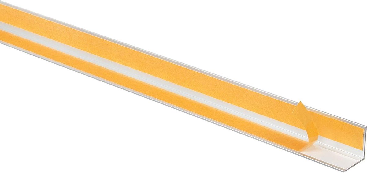 Hoekprofiel Aluminium - Profiel Zilver - Afwerking Bouw - Zelfklevend - 1000 x 30 x 30 mm - Zilver