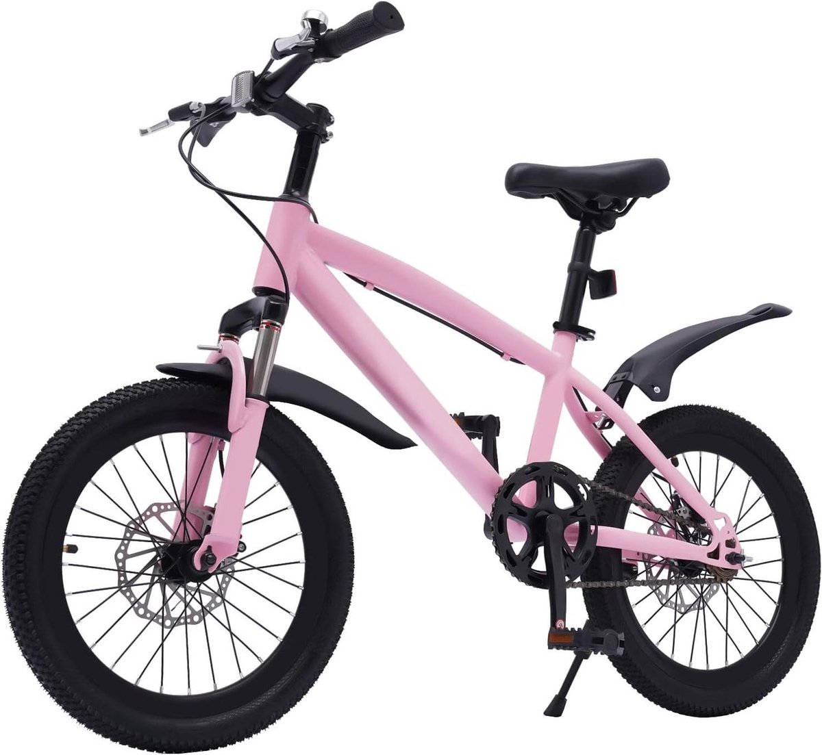 Kinderfiets Meisjes Jeugd Mountainbike Buiten Fietsen Stevig Koolstofstaal 18 Inch Wielmaat Roze