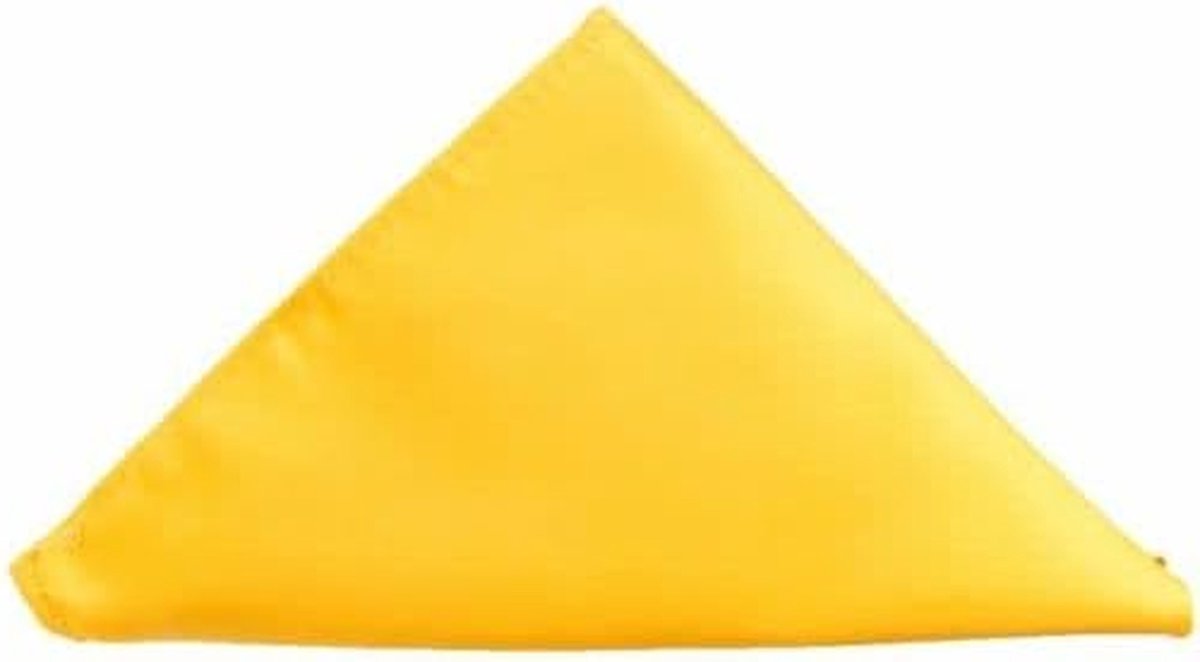 Zakdoek Heren - Vierkante Sjaal - Stijlvol Accessoire - Zachte Katoen - One Size - Geel
