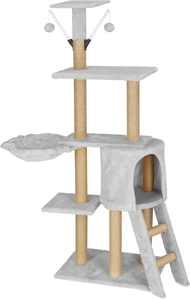 Krabpaal voor katten - Kattenboom Toren - Spelen en rusten - 8 etages klimplezier