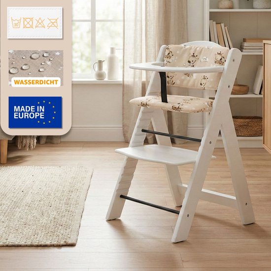 Stoelverkleiner Kinderstoel Kussen Baby Zitkussen - 2-delig - Stoelkussen voor Hauck Stokke Hoge Babystoel Trapstoel Waterafstotende Bekleding Oeko-Tex certificaat Melkweg — afbeelding 4