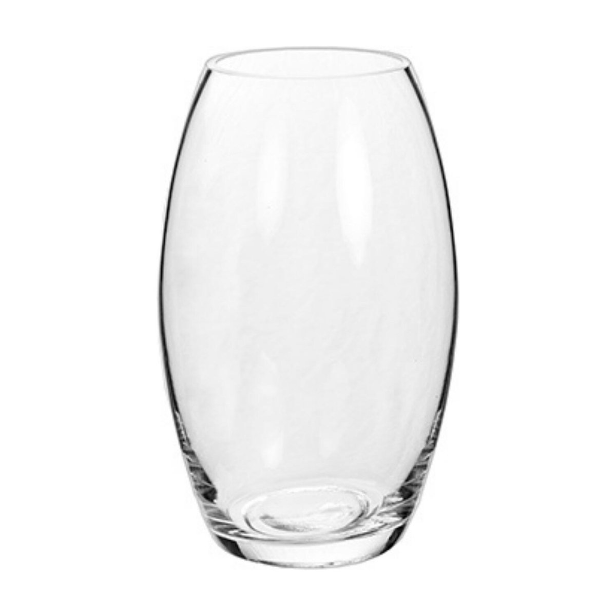 Alessandro bloemenvaas Floran - transparant glas - H18 x B10 cm - ovale cilinder vorm