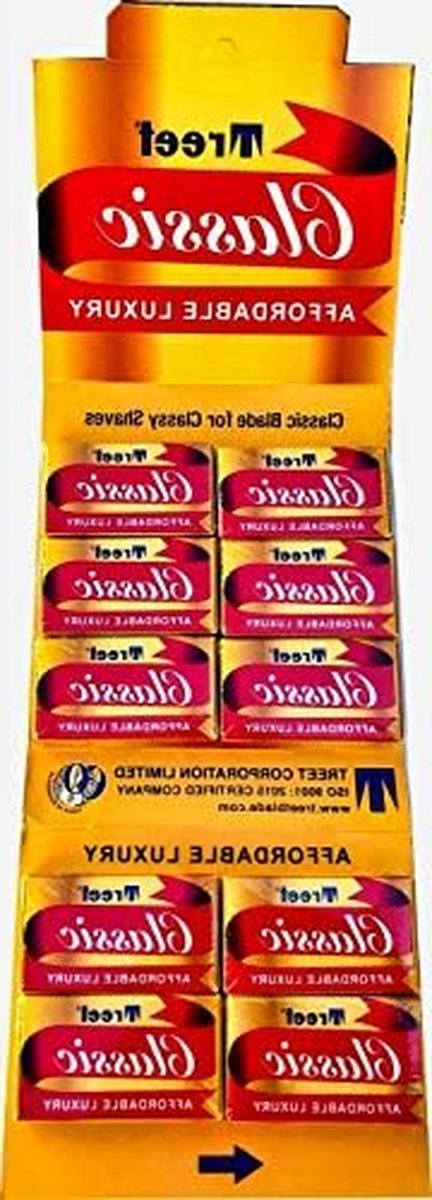 Scheermesjes Dubbelzijdig - Klassieke Mesjes - Glad Scheren - Hoge Kwaliteit Staal - 100 Stuks - Zilver
