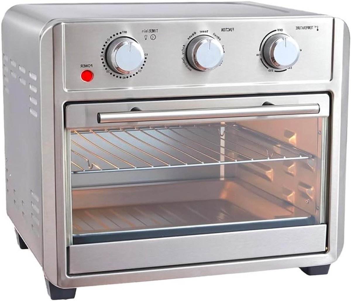 Heteluchtfriteuse Oven - Airfryer Keuken - Grote Maaltijden Bereiden - Snelle Gelijkmatige Kook - 22 Liter - Zwart