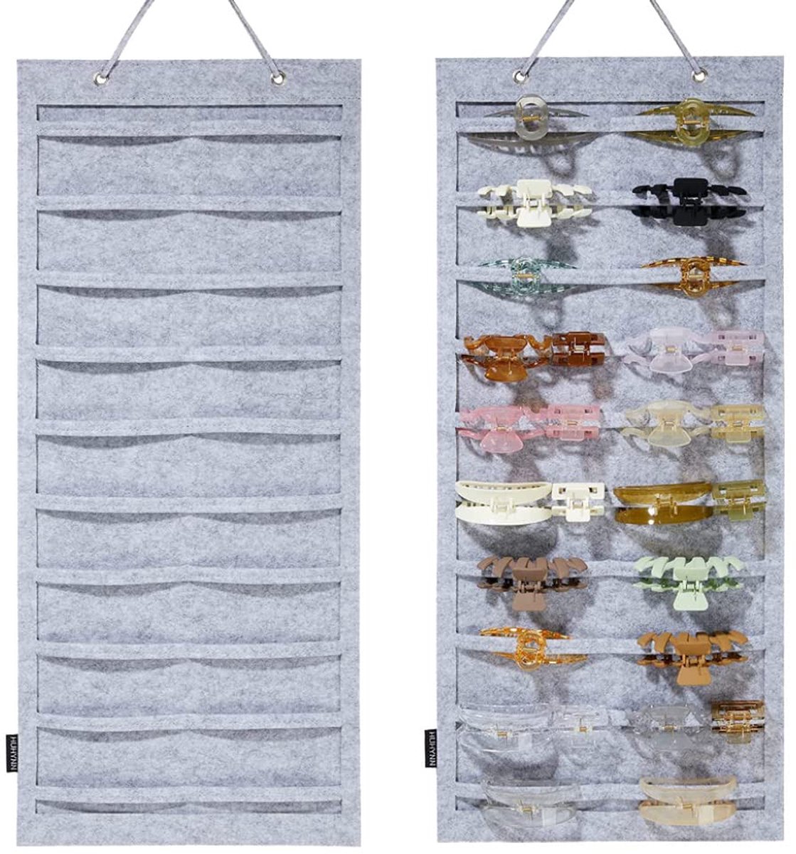 Haarspelden opberghouder Kraeoke displayhouder voor haaraccessoires grote hangende sieraden organizer voor meisjes (grijs 2)