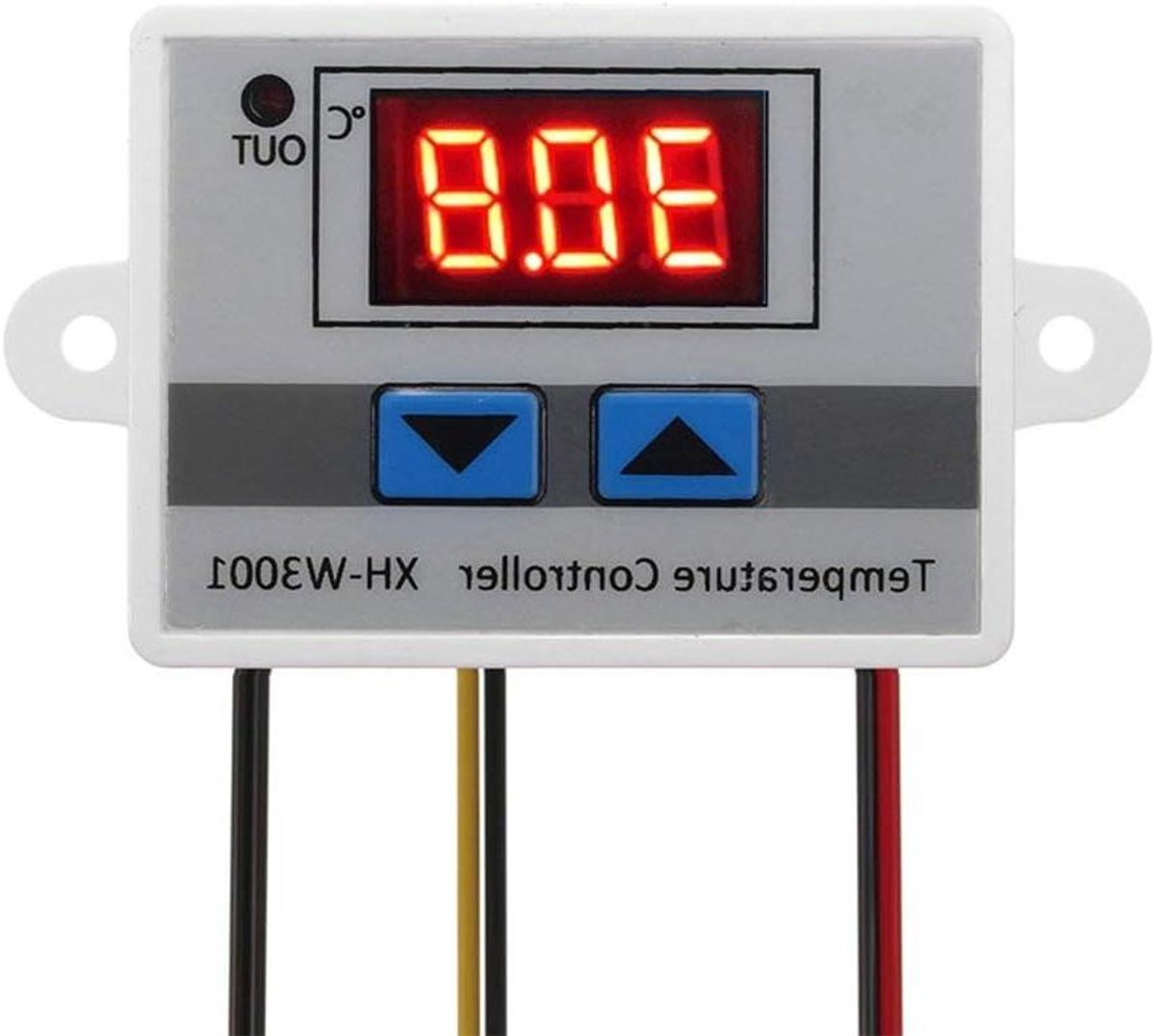 Digitale Temperatuurregelaar - Thermostaat Module - Klimaat Beheersing - Waterproof NTC10K Probe - 12V 10A - Wit