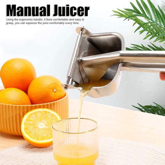 SnelShoppen - Handpers Juicer 304 RVS, Multifunctioneel Keukenaccessoire voor Citrusvruchten, Sinaasappel, Citroen, Limoen, Granaatappel, Duurzaam en van Snelshoppen — afbeelding 2