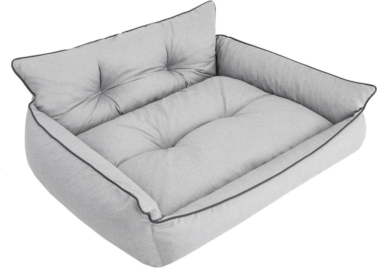 Hondenmand - Huisdierbed - Ontspanning - Oeko-Tex gecertificeerd - 64 x 49 cm - Asgrijs