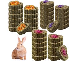 Knaagdier Kauwspeelgoed - Tandverzorging Snacks - Gezonde Tanden - Natuurlijk Timothy Gras - 36 Stuks - Groen