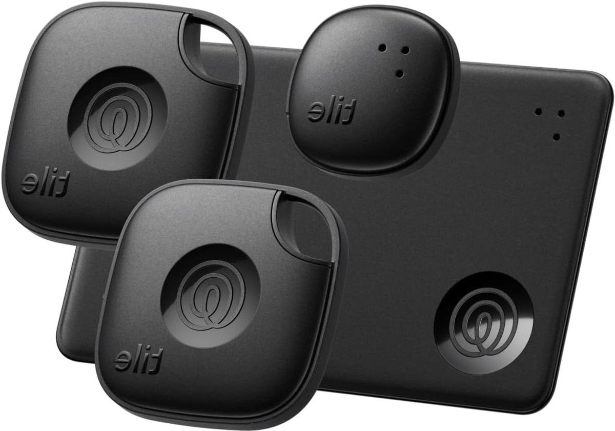 Bluetooth Trackers - Zenders Vinders - Spullen Terugvinden - Gratis App - 4 Stuks - Zwart