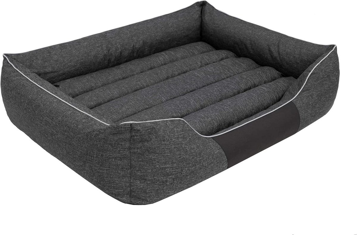 Hondenkussen XXL - Huisdierbed Zacht - Comfortabel Rusten - Gedeeltelijk Waterdicht - 110 x 90 cm - Zwart