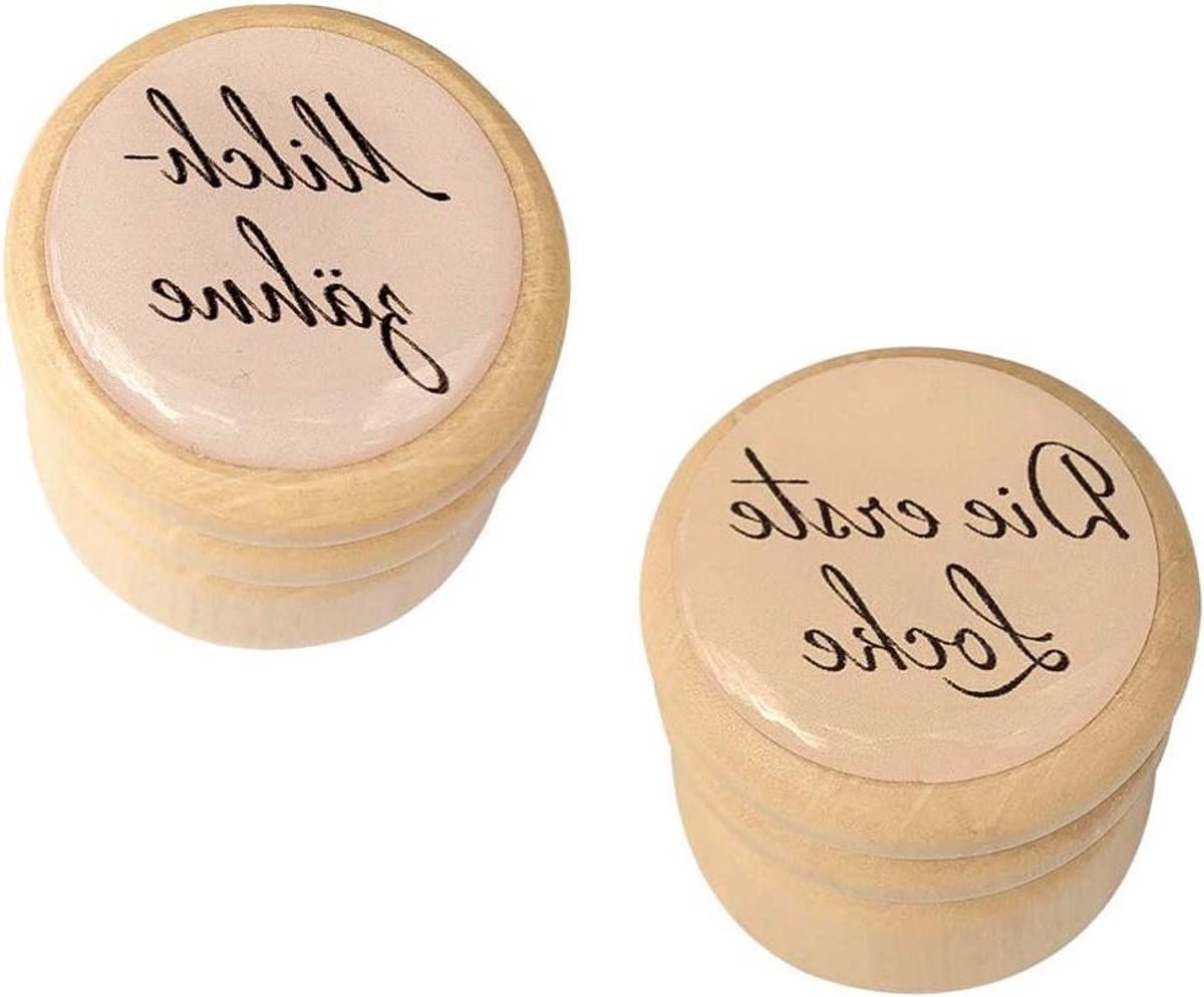 Mementodoosjes Hout - Baby Tanden Doosjes - Herinneringen Bewaren - Draaibare Sluiting - 34 mm Diameter - Houtkleur