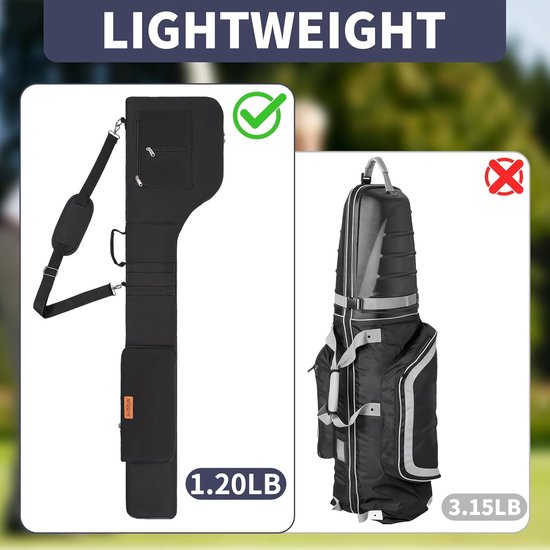 Lichte Opvouwbare Golf GOLF TAS voor 8-10 Clubs Training & Reizen van Merkloos — afbeelding 3