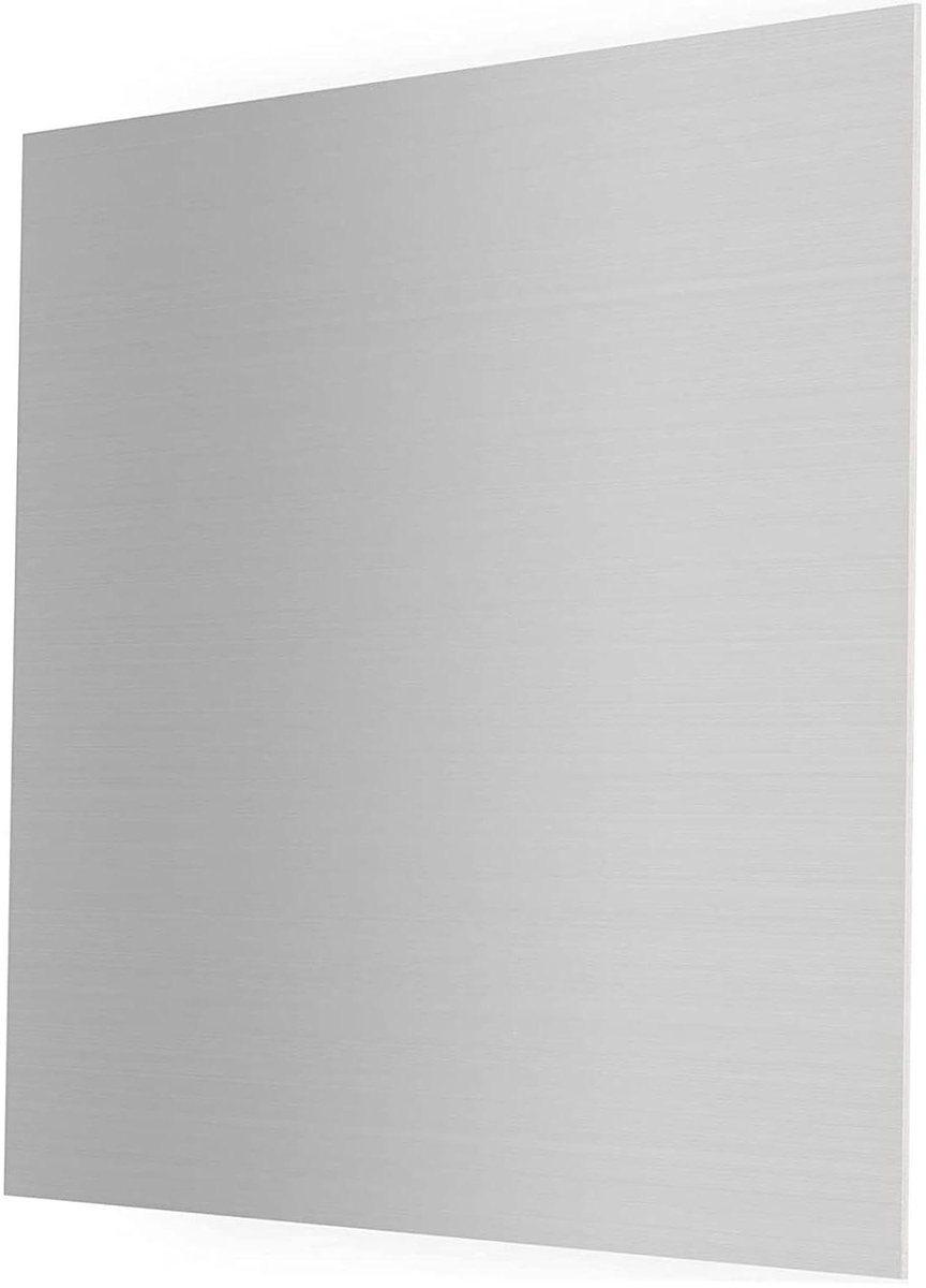 Aluminium Plaat - Metaalplaat Dun - Hobby en Industrie - Met Beschermfolie - 30x30 cm - Zilverkleurig