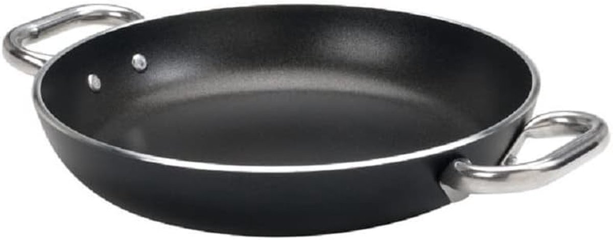 Omeletpan Aluminium - Koekenpan - Ontbijt Bereiden - Elegant Design - 24 cm Diameter - Zwart