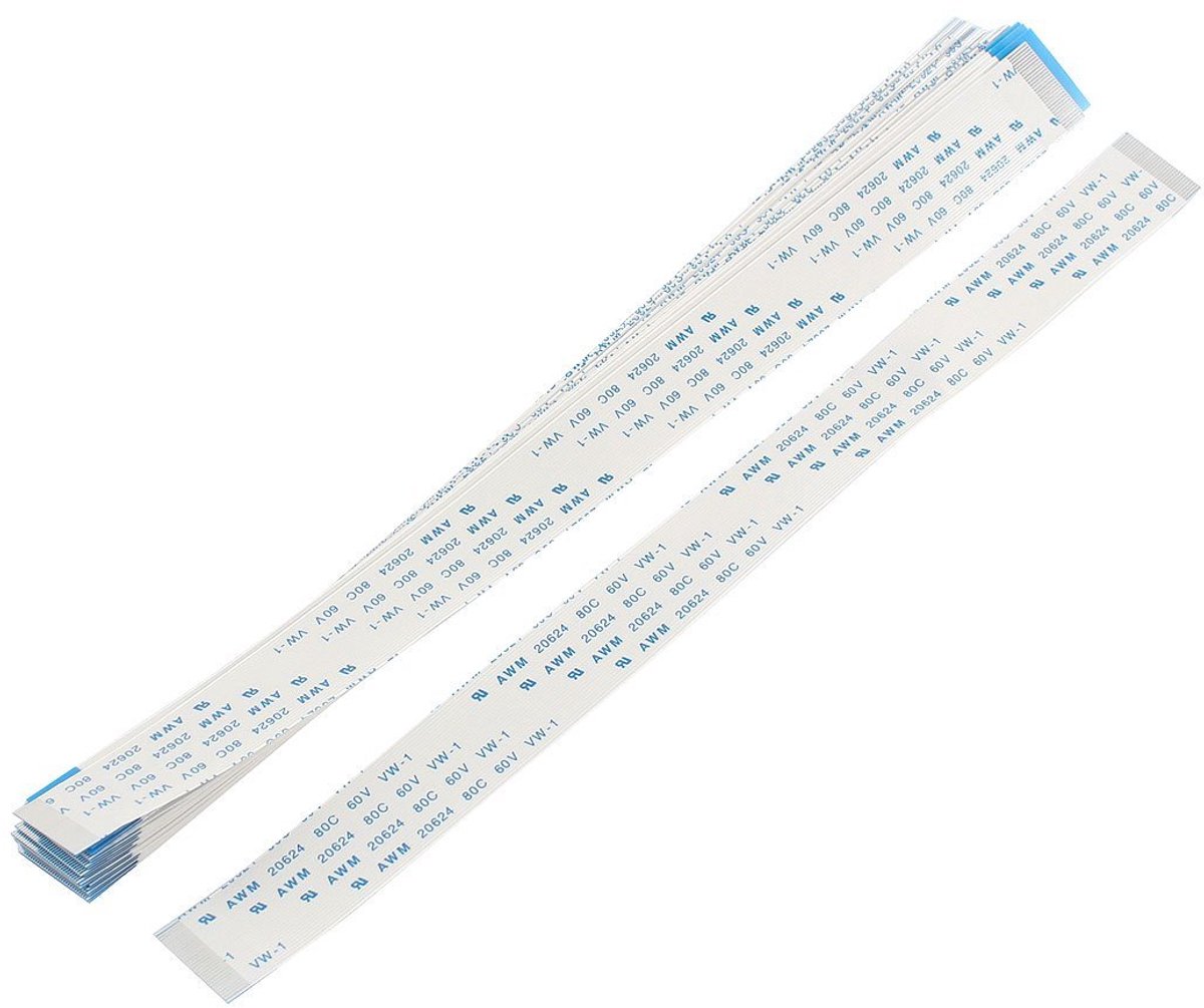 Sourcingmap 0.5mm Hoogte 30P AWM 20624 80C 60V VW-1 Flexibele Vlakke Kabel 200mm 20st