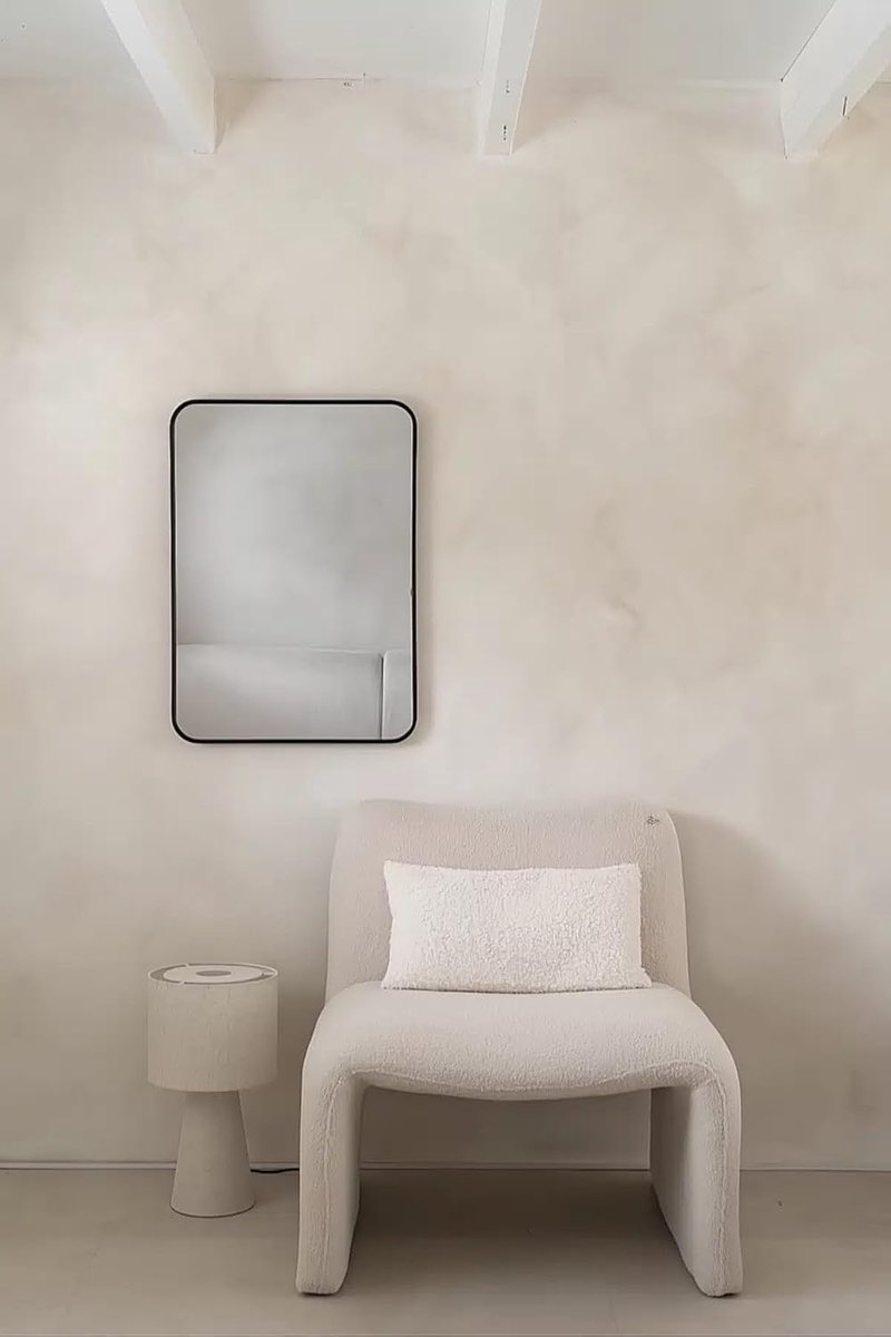 Style Spiegel 70x50cm - Zwart - Scandinavische Spiegels - Vierkant - Wandspiegel - Badkamerspiegel - Gangspiegel