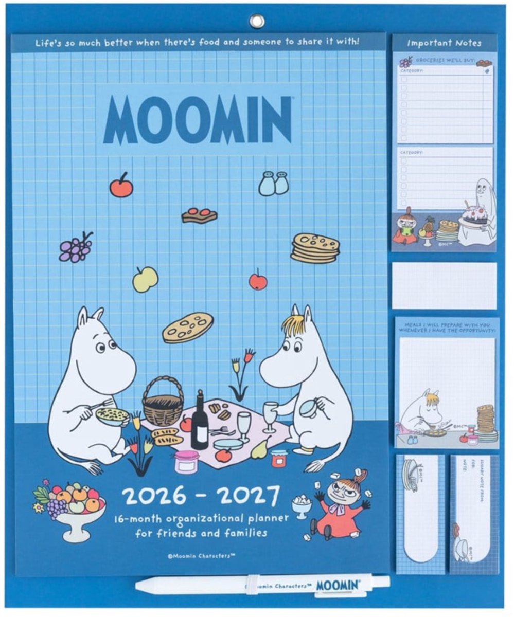 Grupo Erik Moomin - 2026/2027 With Magnet Planner - Multicolours
