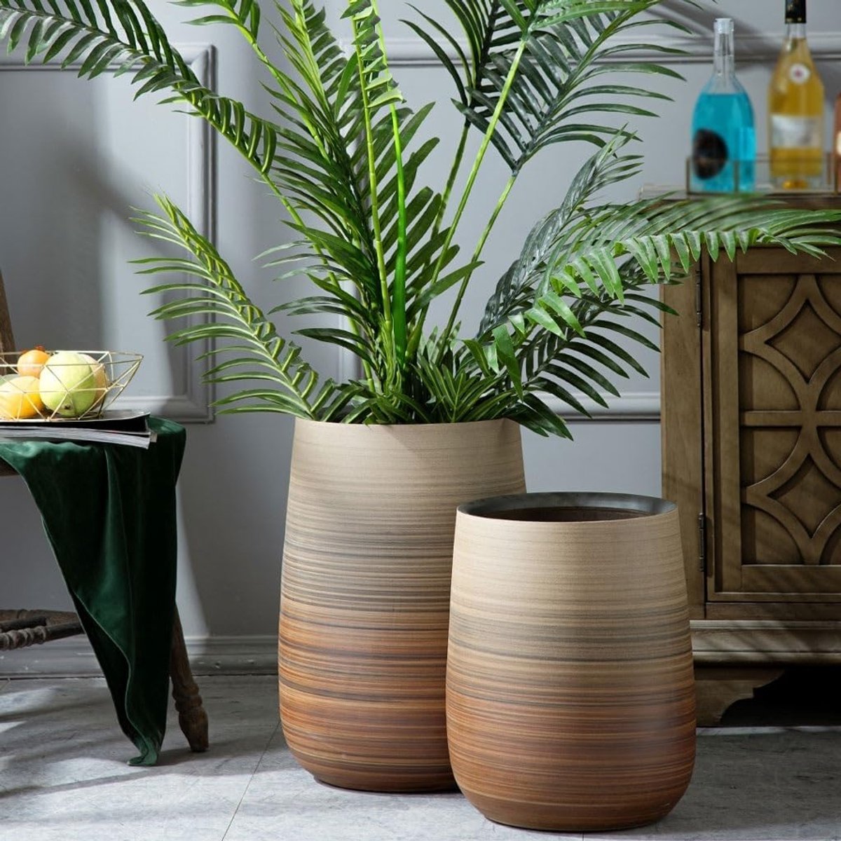 Pot Voor Kamerplanten Keramische kamerhoge bloempot extra grote creatieve decoratie decoratie woonkamer thuis groen planten boom hoog diep bassin Decoratieve Plantenpotten(A)
