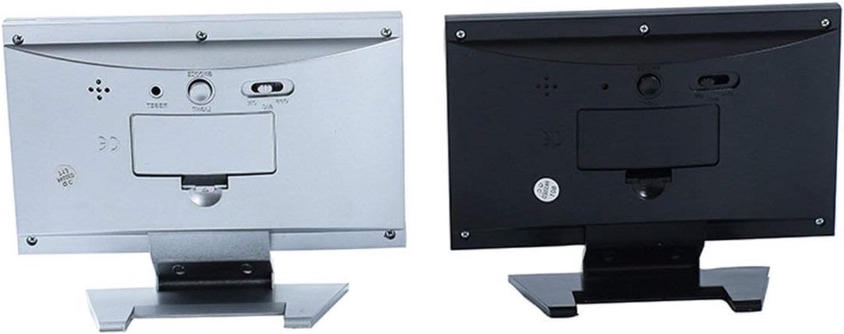 Digitale Wekker - LCD Klok - Wakker Worden - Spraakgestuurde Verlichting - 15.4 cm - Wit