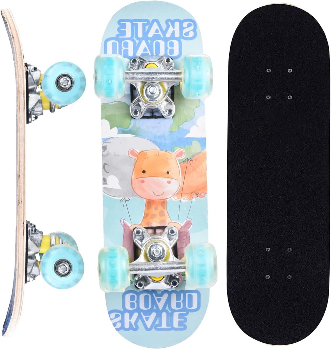 Compleet Skateboard Beginners Skateboard Buiten Spelen Wielen Laten Licht 17 Inch Diverse Designs