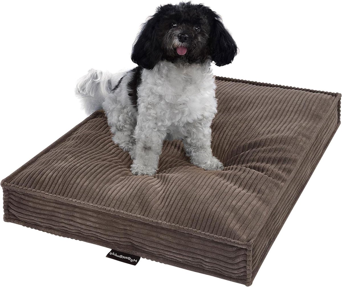 Honden kussen - Huisdierbed - Beter liggen - Memory effect vulling - 80x60 cm - Bruin