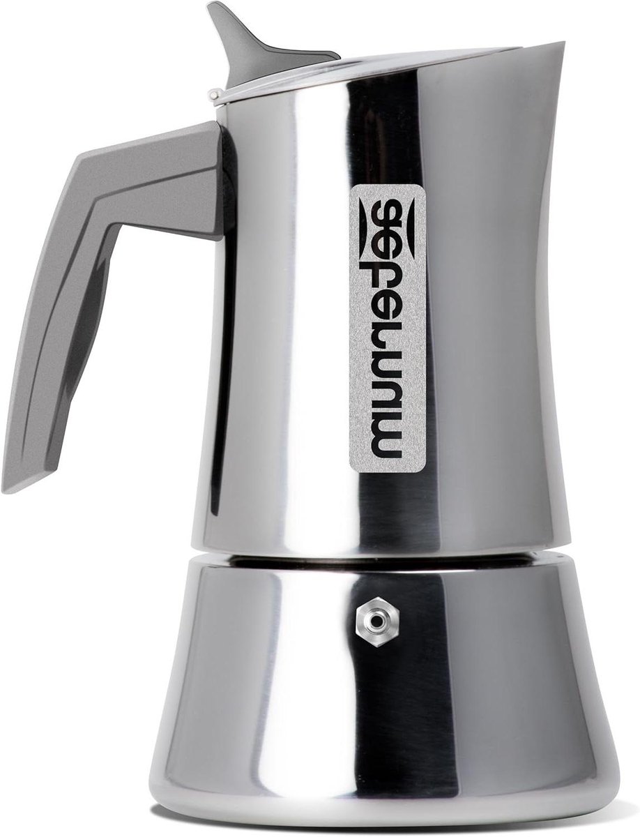 Espresso Maker Koffie Pot Koffie Zetten Roestvrij Staal 6 Kops Zilver