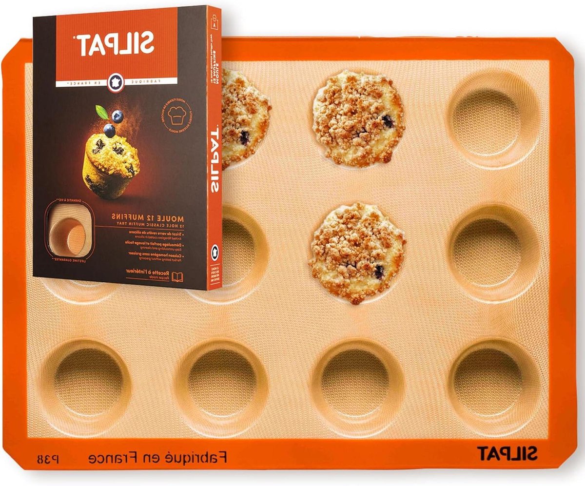 Muffin Vorm - Bakvorm - Muffins Bakken - Anti-aanbaklaag - 12 Holtes - Zwart
