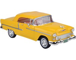 Voiture miniature Diecast Cabriolet Classique 1955 Échelle 1:18 Jaune