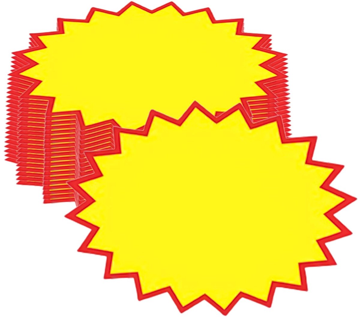 200 stuks verkoopbordjes, 8 x 11 cm, fluorescerende verkoopetiketten, papier korting verkoopetiketten voor detailhandel, supermarkten