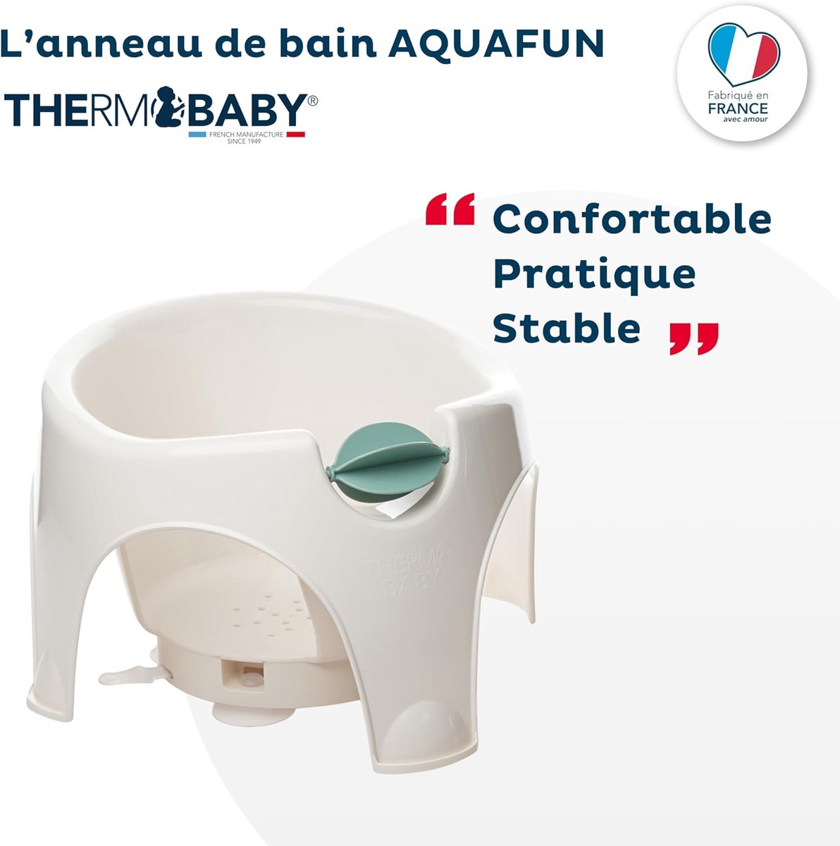 Babybadring - Badzitje Baby - Veilig Baden - Geïntegreerde Watermolen - 40 x 23 x 35 cm - Wit