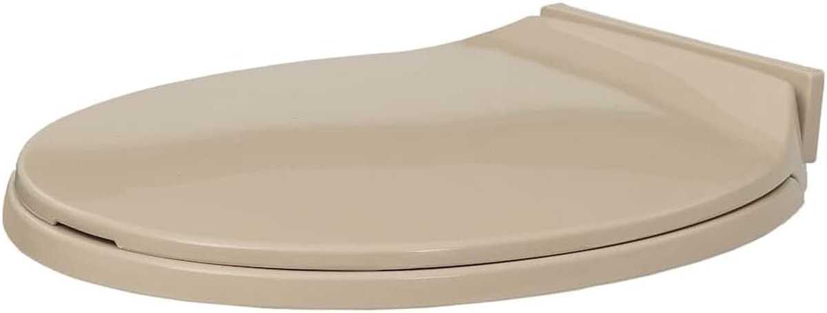 Toiletbril Ovaal - Toiletzitting Toiletdeksel - Badkamer Vernieuwen - Soft-close Functie - 46 x 34 cm - Beige