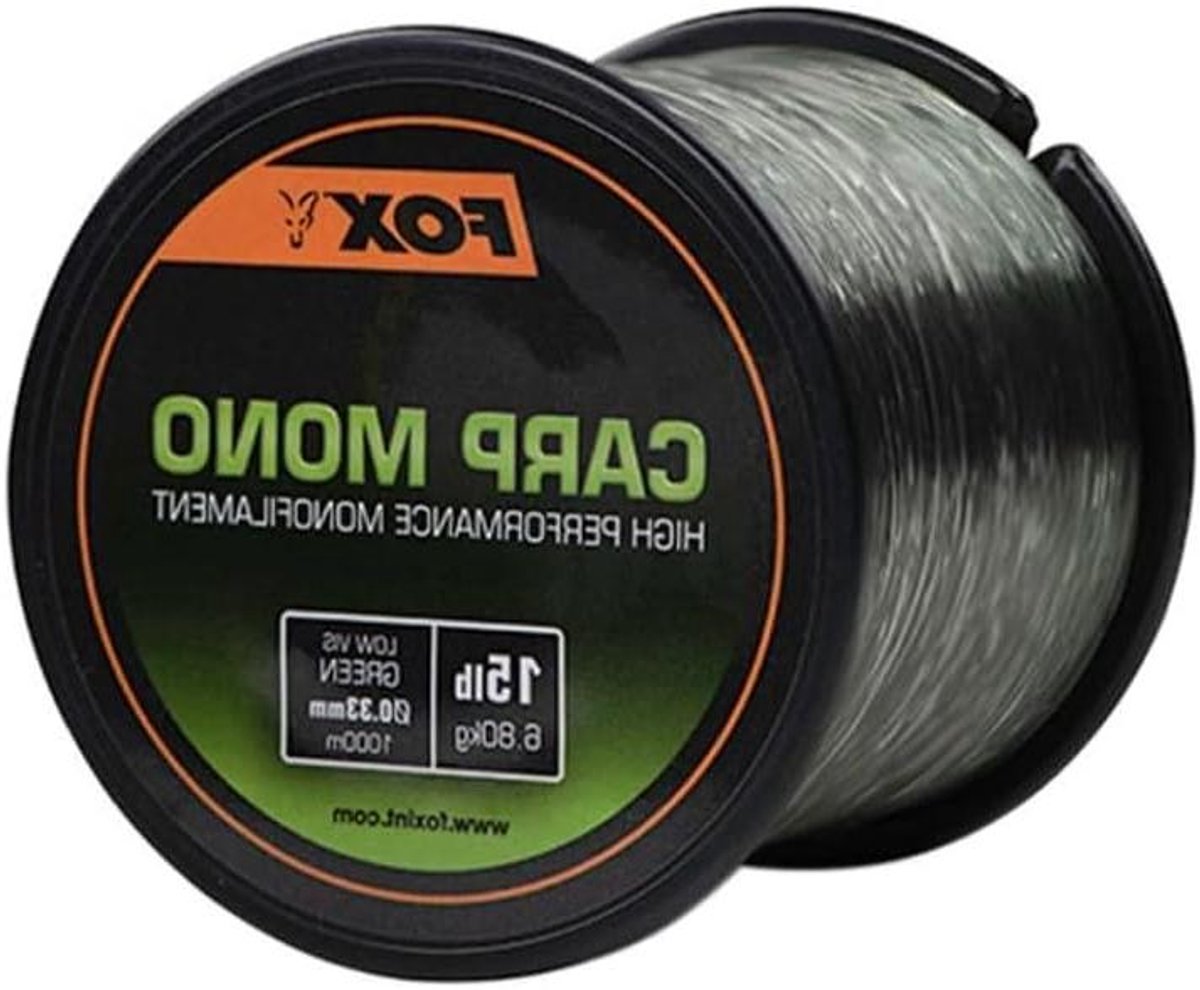 Vislijn Monofilament - Karpvislijn Visdraad - Vissen op Karper - Lage Diameter - 15lb 1000m - Groen