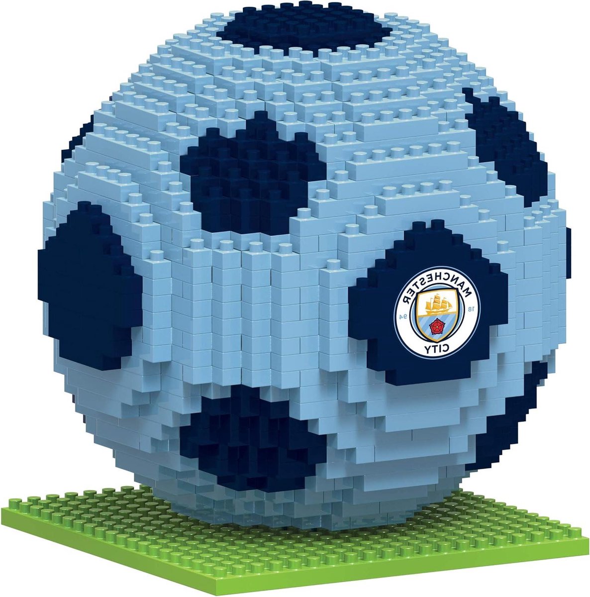 Voetbal Kit 3D Bouw - 3D Puzzel Bal - Hobby Bouwen - Miniatuur Voetbal - 10 cm - Blauw Wit