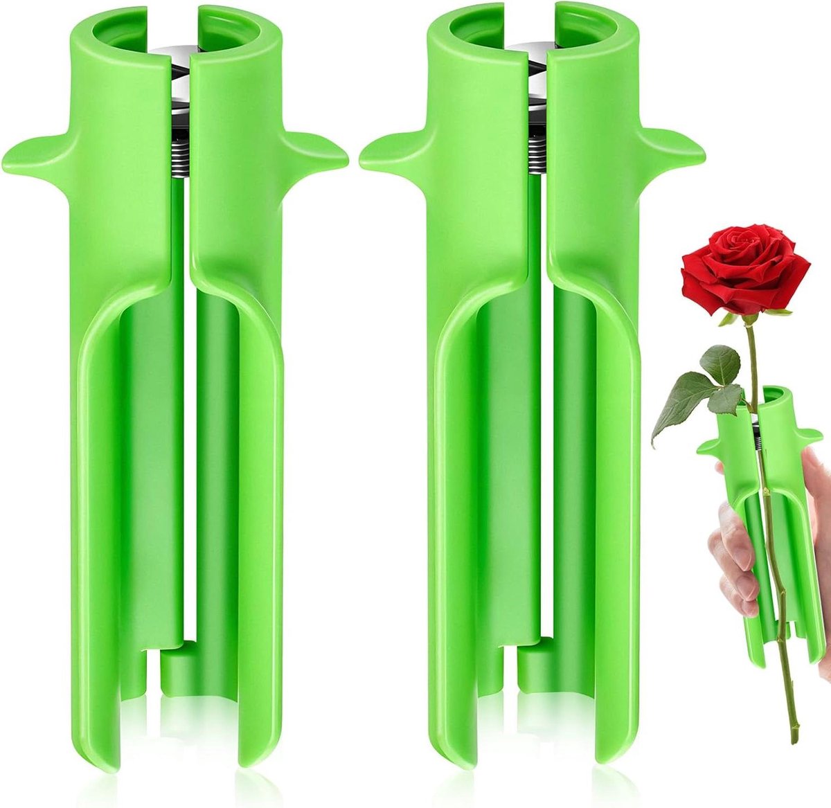 Roos Doorn Verwijderaar - Bloem Schoonmaker Blad Verwijderaar - Bloemen Verzorgen - Verstelbare Handgreep - 15 cm - Groen